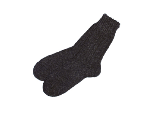 Wollsocken grob - schwarz - Größe 42/43