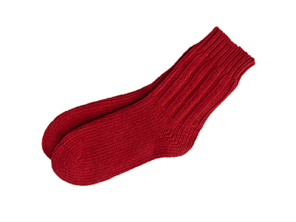 wool socks rough - red - size 36/37