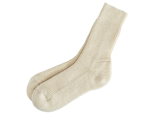 Plüschwollsocken - natur - Größe 42/43