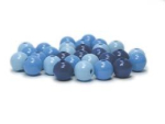 mix of wooden beads - 6 mm - tones of blue