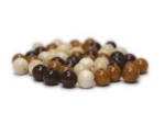 mix of wooden beads - 6 mm - tones of brown